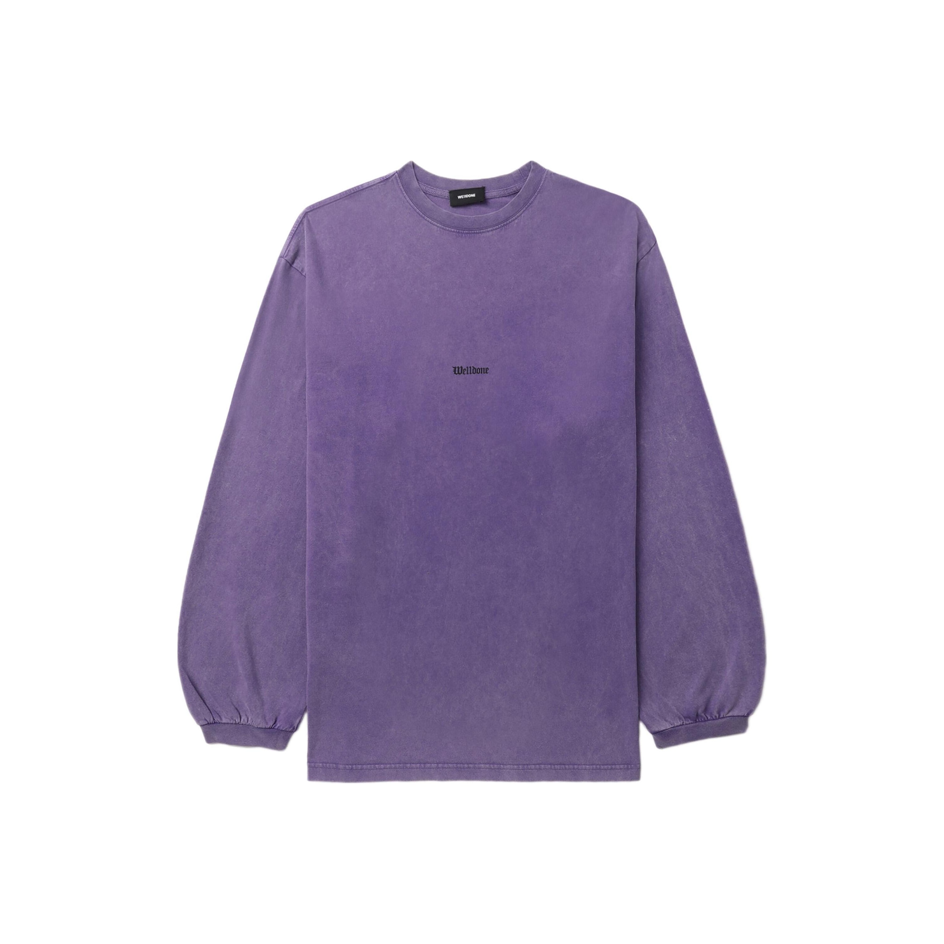 【関税込み】We11done パープル コットン 長袖Tシャツ WE11DONE Graphic-print Cotton T-shirt - POIZON