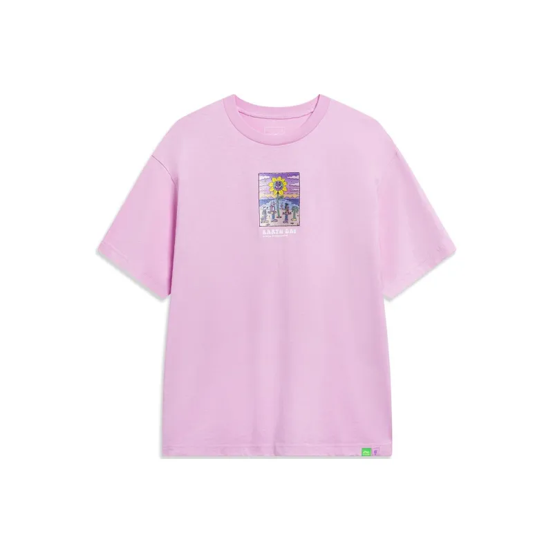 LiNing x Steven Harrington Li Ning X Steven Harrington T Shirt Unisex First Lotus Pink-0