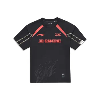 LiNing Sports Life Collection Raglan Sleeve T Shirt Unisex Black 2024 Season JDG Team