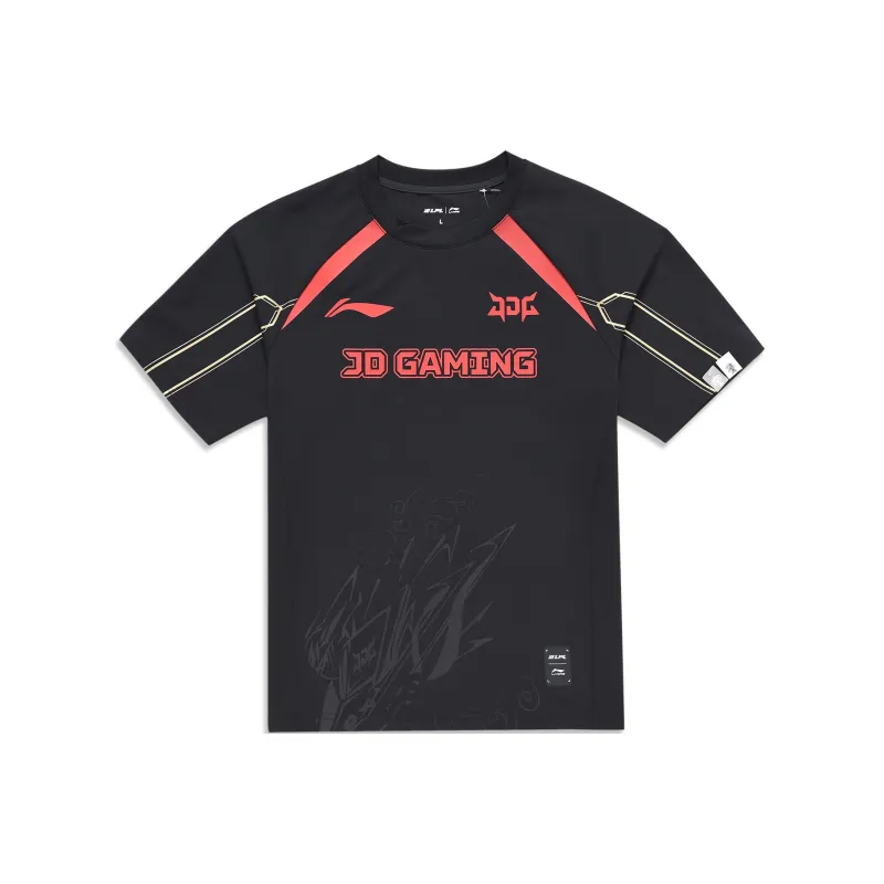 LiNing Sports Life Collection Raglan Sleeve T Shirt Unisex Black 2024 Season JDG Team-0