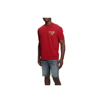 GUESS Chinese New Year Stamped Dragon Tee T-Shirt Men's Red