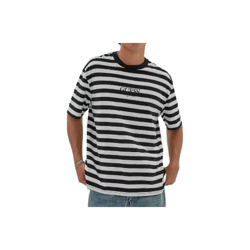 GUESS Originals Eco Simple Stripe Tee T-Shirt Men's Pitch Black