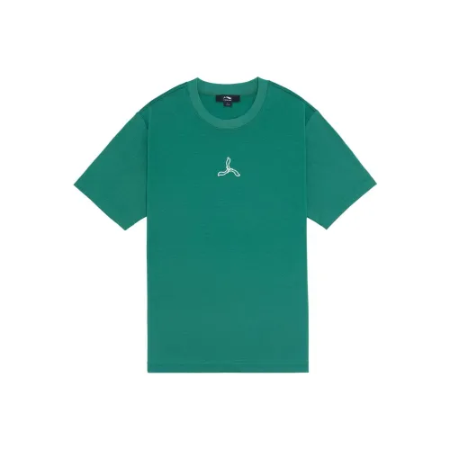 LI NING 1990 T Shirts Men Cool Pine Green