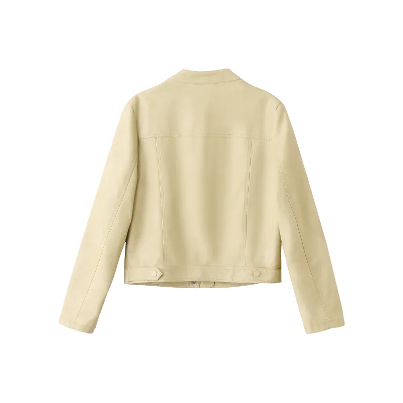 Yi Mengyuan Leather Jacket Women's-3