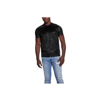 GUESS Shine Quattro G Tee T-Shirt Men's Black