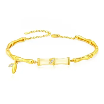 KING TAI SANG Bracelets Pale Greenish White Jade Women's