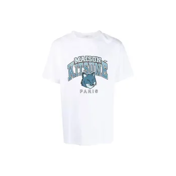 Maison Kitsune Logo print Cotton T shirt