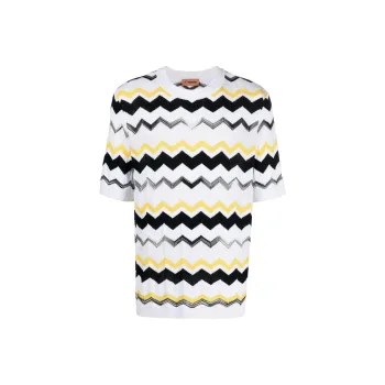 MISSONI Zigzag Knitted Short Sleeved T Shirt