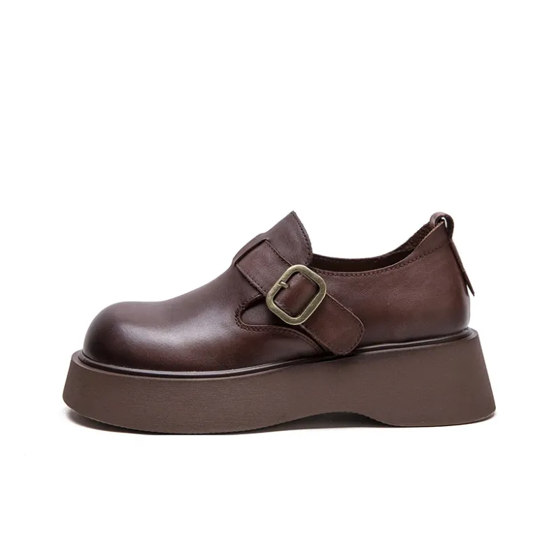 Chibang Loafers Casual Single Shoes 6cm Women's-7