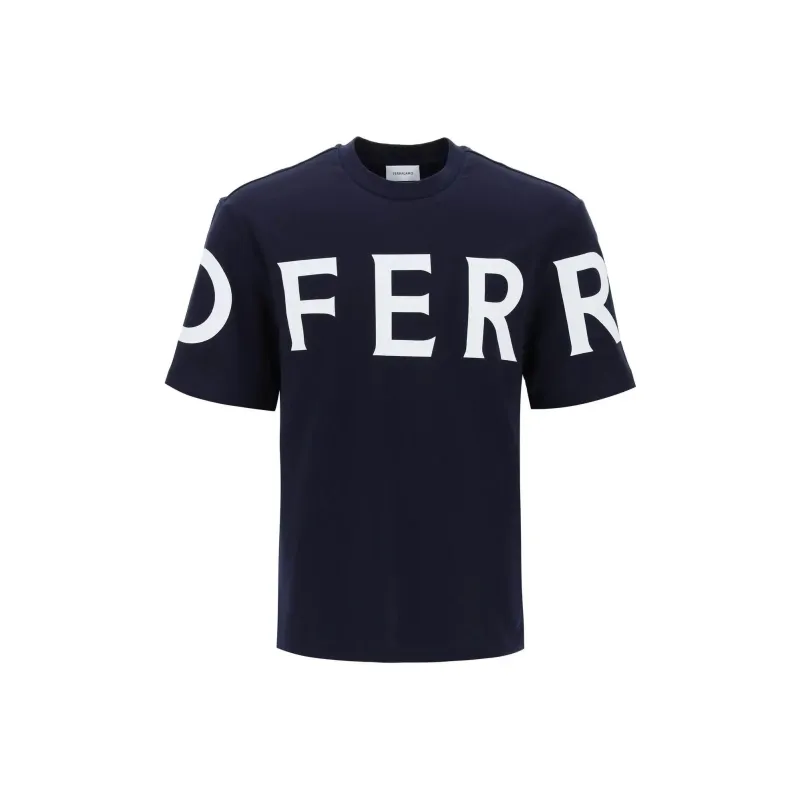 Ferragamo Logo Printed Crewneck T Shirt-0