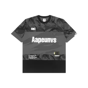 Aape T Shirts Unisex Black Camouflage BKZ