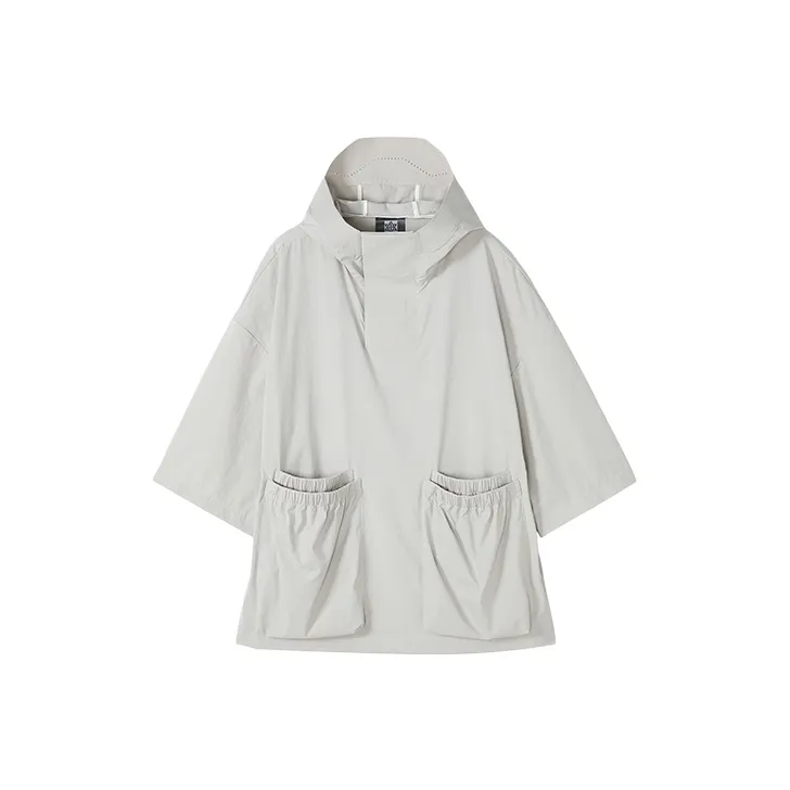 NORVINCY Breathable Solid Color Hooded Short Sleeved T Shirts Unisex-4