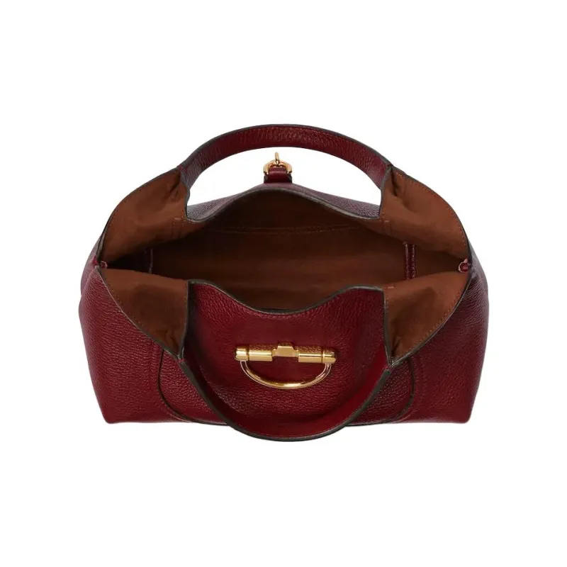 GUCCI Leather Handbag Trumpets Women's Ancora Red-4