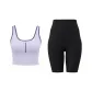 Photinia Purple Tank Top+Starburst Black Knee-Length Pants