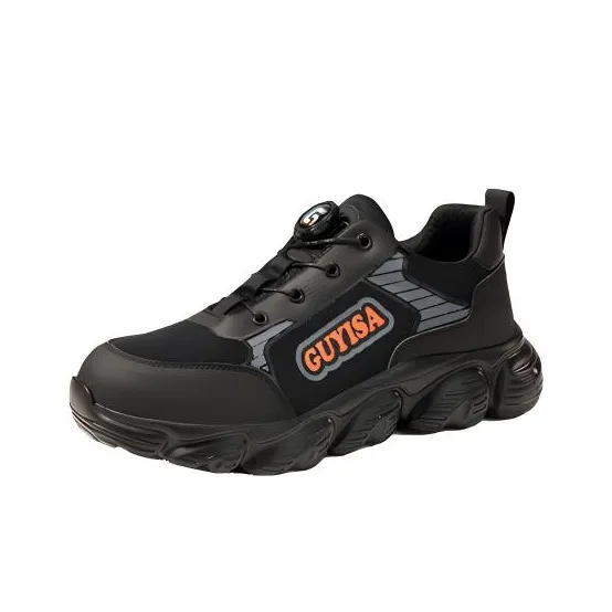 GUYISA Non slip, Wear resistant, Impact resistant Low Top Chunky Sneakers Men's Black-1
