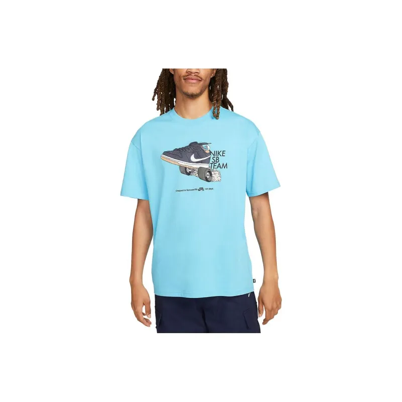 Nike T Shirts Men Baltic Sea Blue-0
