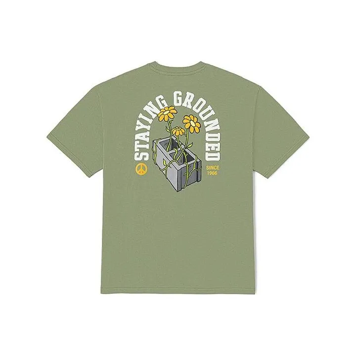 Vans Drop Shoulder Sleeve T-Shirt Unisex Green-0