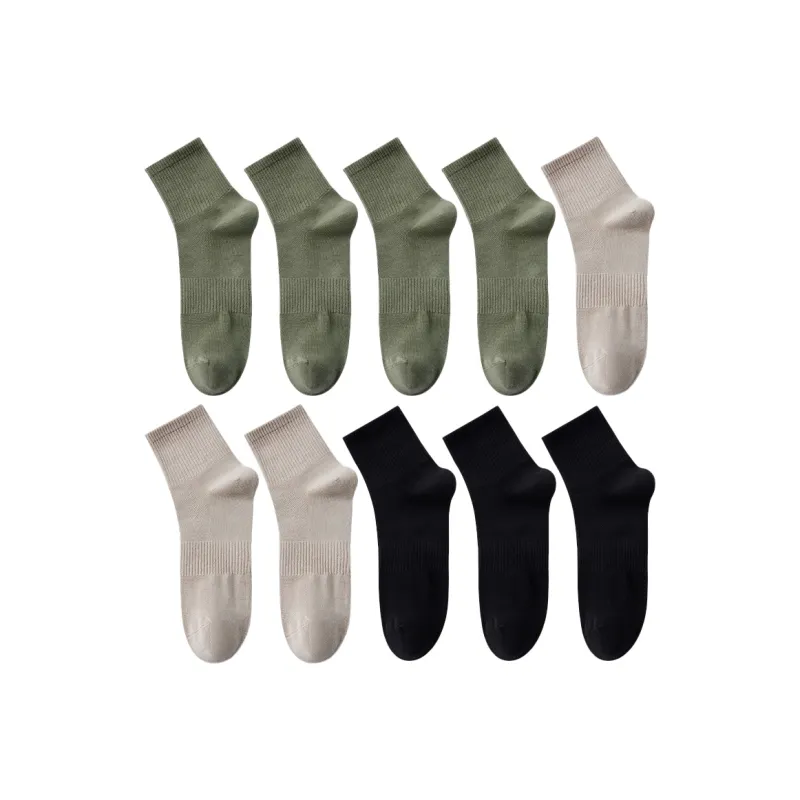 Cotton Gene Mid Calf Socks Men's Combo Set-18