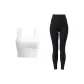 White Tank Top+Starburst Black Pants
