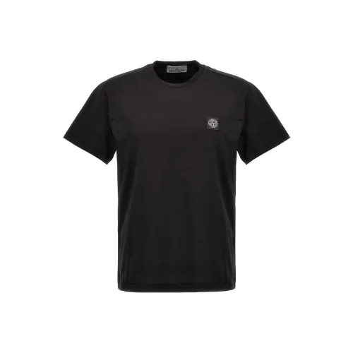 STONE ISLAND Logo Patch Crewneck T Shirt