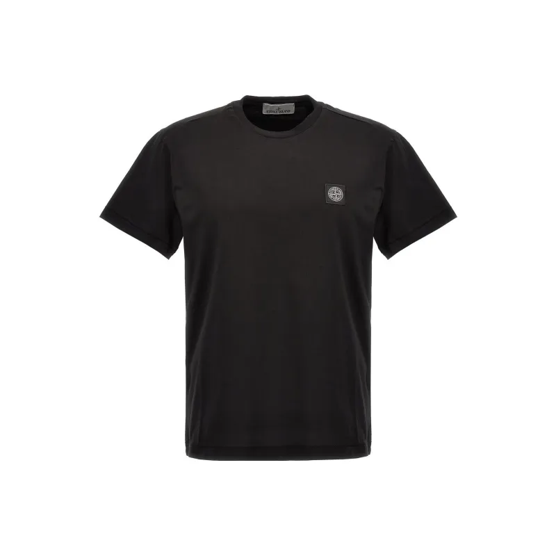 STONE ISLAND Logo Patch Crewneck T-Shirt-0