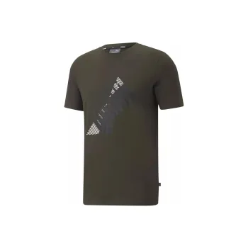 PUMA POWER LOGO TEE FOREST NIGHT T-Shirt Men's Green