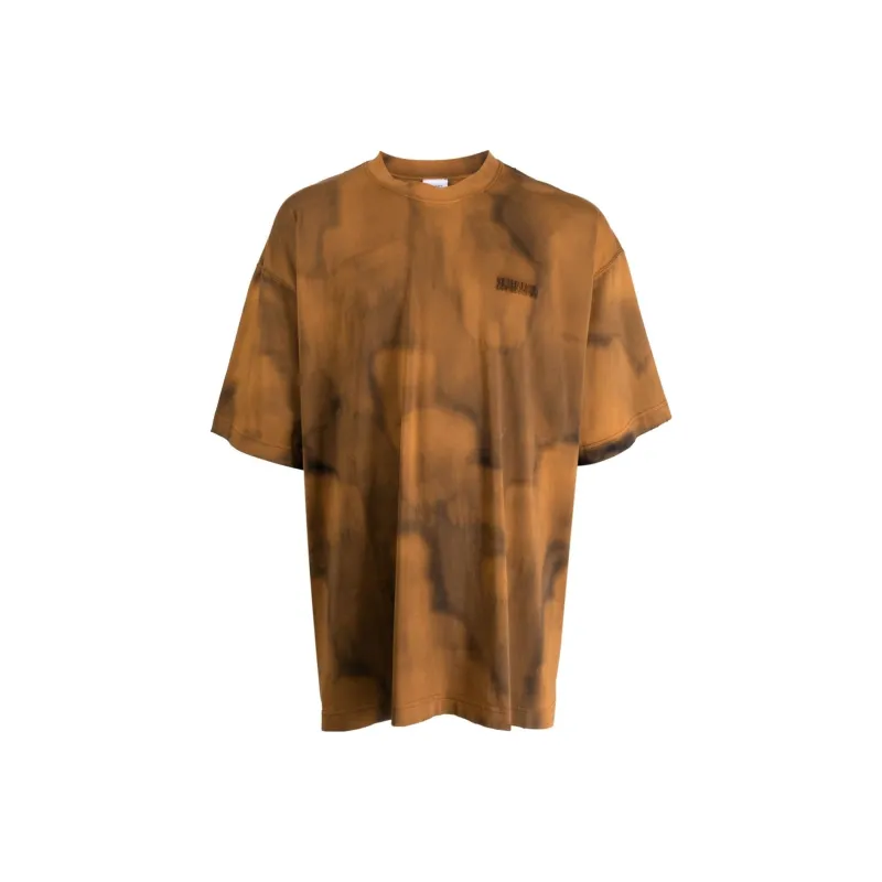 Vetements T-Shirts Men Black Yellow-0
