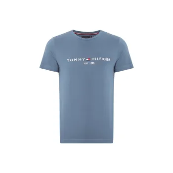 Tommy Hilfiger T Shirts Men Haze Blue DA4