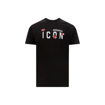 DSQUARED 2 Icon Logo Printed Crewneck T Shirt