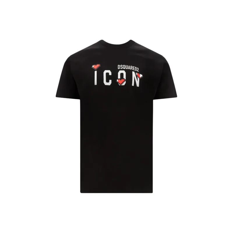 DSQUARED 2 Icon Logo Printed Crewneck T Shirt-0