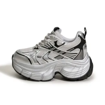 Milan Love Song Breathable Lightweight Height Increasing Low Top Chunky Sneakers Women's
