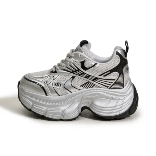 Milan Love Song Breathable Lightweight Height Increasing Low Top Chunky Sneakers Women's