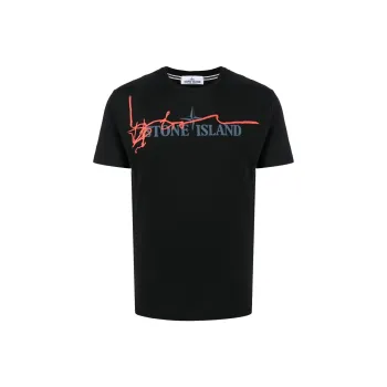 STONE ISLAND Logo print Detail T shirt