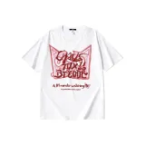 White with Red Print