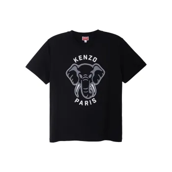 KENZO Elephant print Cotton T shirt