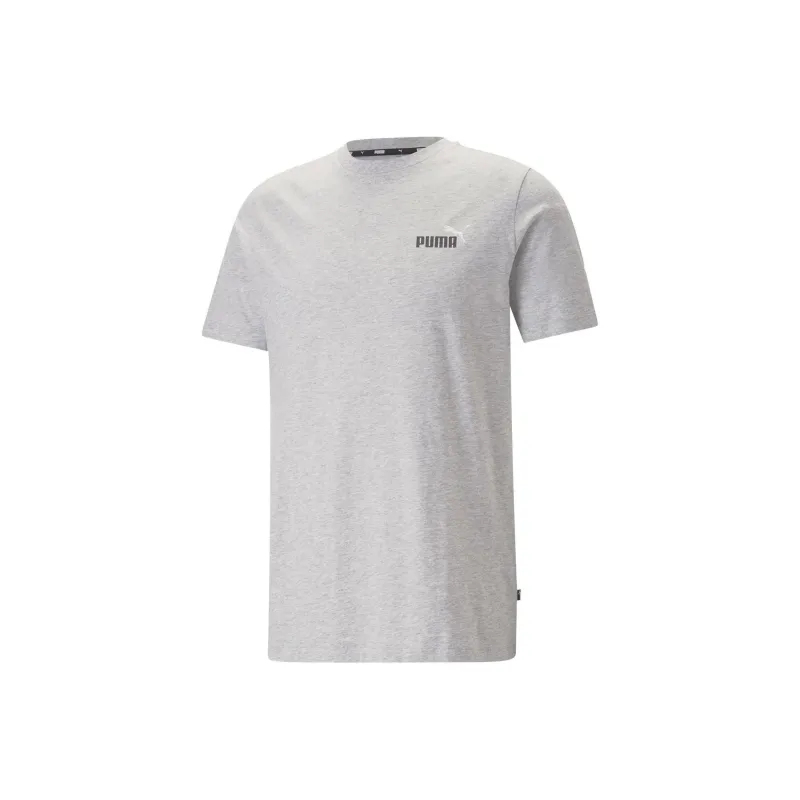 PUMA ESS+ 2 COL SMALL LOGO TEE T Shirt Men's Gray-0