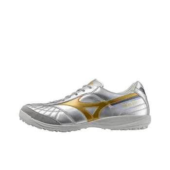 Mizuno MORELIA SALA TF Rubber Broken Studs Anti Slip Wear Resistant Soccer Shoes Men's Silver