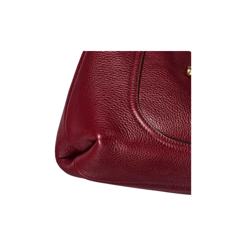 GUCCI Leather Handbag Trumpets Women's Ancora Red-6