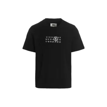 MM6 Maison Margiela Logo Printed Crewneck T Shirt