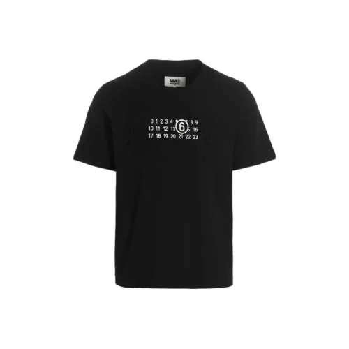 MM6 Maison Margiela Logo Printed Crewneck T Shirt