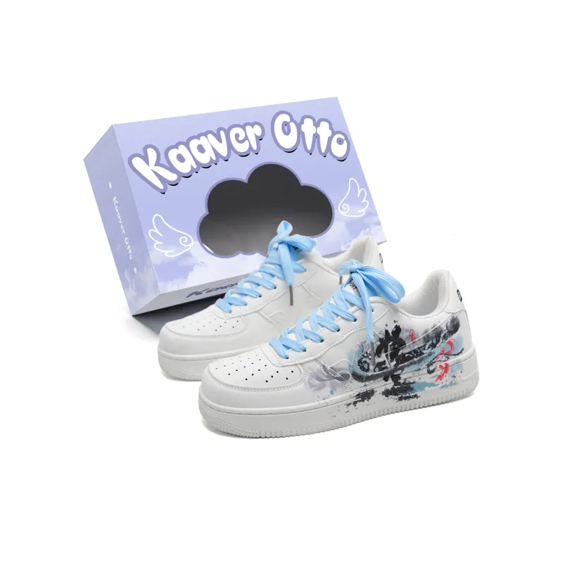 KAAVER OTTO Low Top Skateboard Shoes Unisex White-0