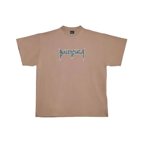 Balenciaga T Shirt Men's Brown Loose Fit Style