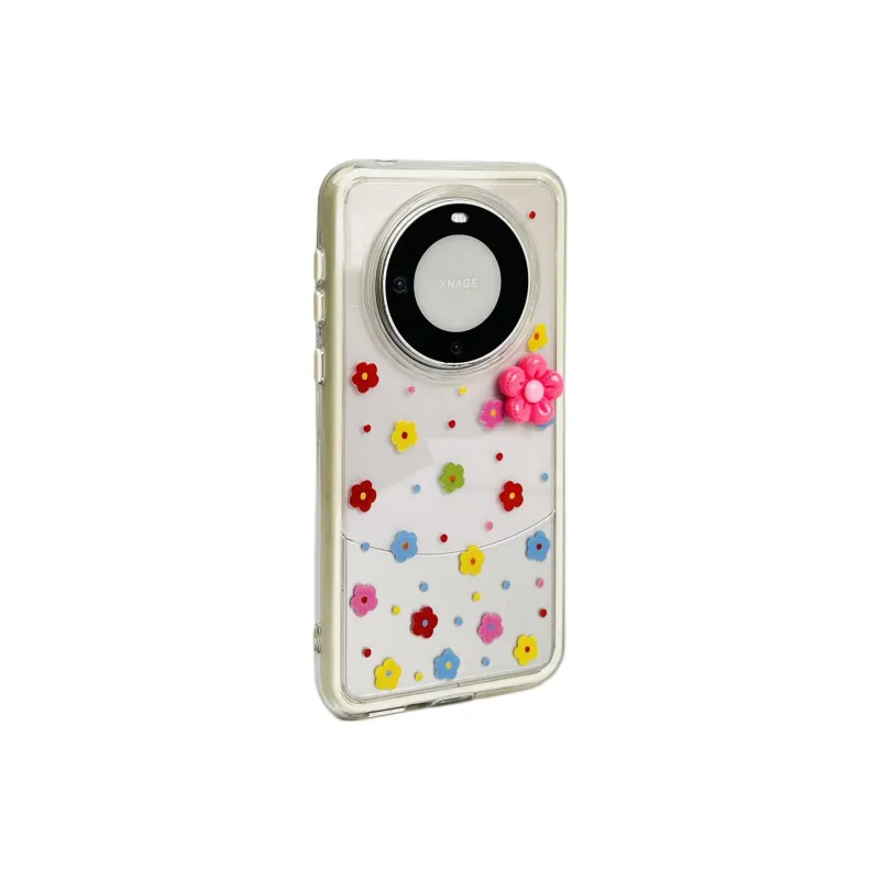 Wei Xin Acrylic Material 2 in 1 Multicolor Floral Phone Cases Compatibility  Huawei Mate 70/60/50 Pro/Pura 70/70 Pro+-1