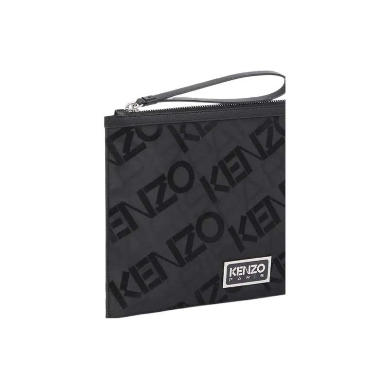 KENZO Polyester Clutch Tubas Unisex Black-3