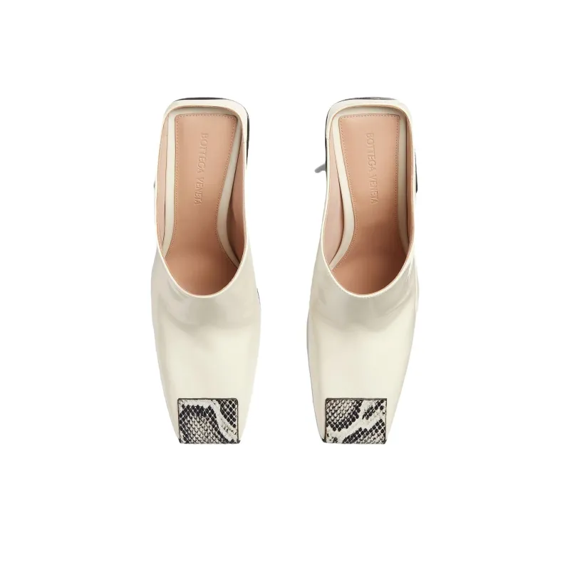 Bottega Veneta Slip Resistant Closed Toe Slippers 9cm Women's White-4