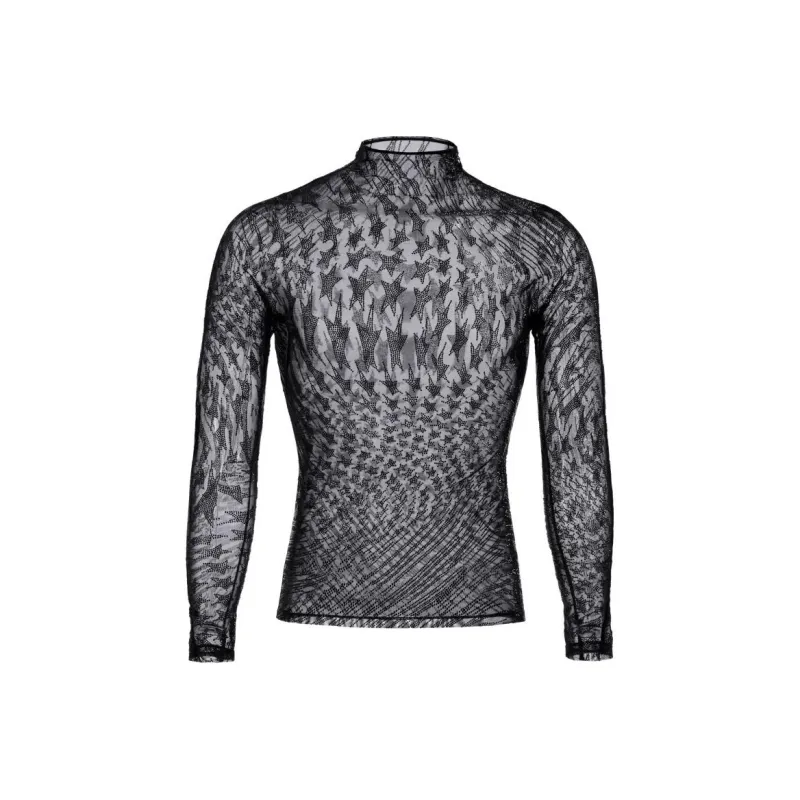 Mugler H&M Rhinestone Embellished Mesh Shirt Mens-0