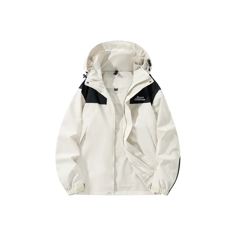 Feiyue Warm Water Repellent Rainproof Windbreaker Jacket Unisex Matcha Green-2