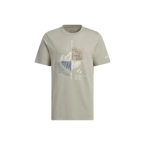 Adidas T Shirt Men's Pebble Silver Gray
