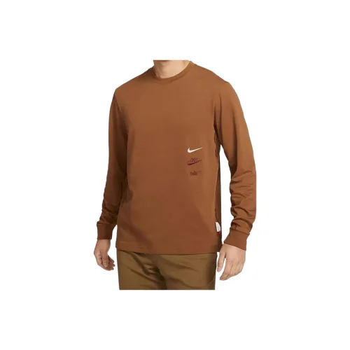 Nike T Shirts Men Brown
