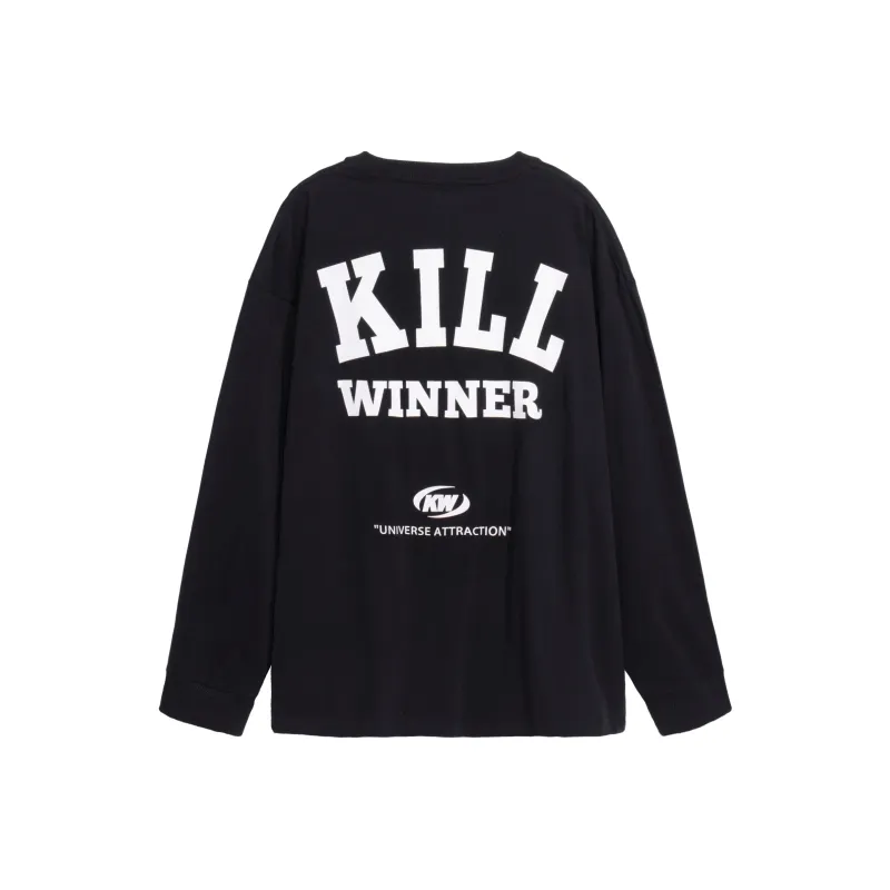 KILLWINNER Straight Long Sleeved T Shirt Unisex-0